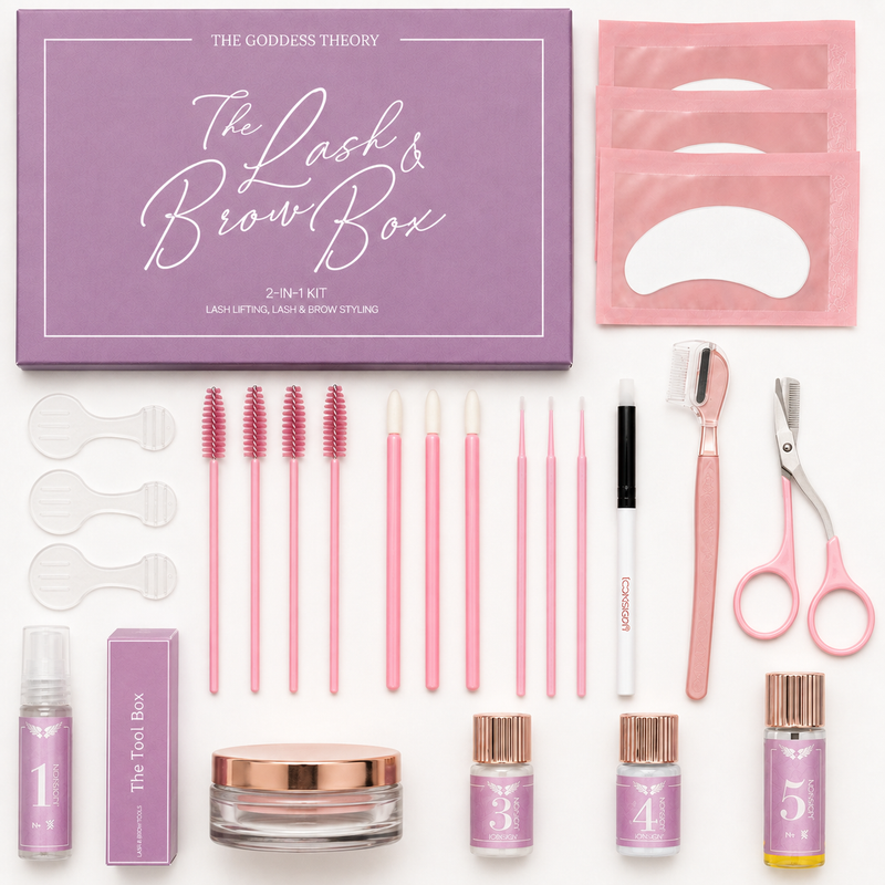 2in1 Lash & Brow Box met de volledige, productgetrouwe inhoud