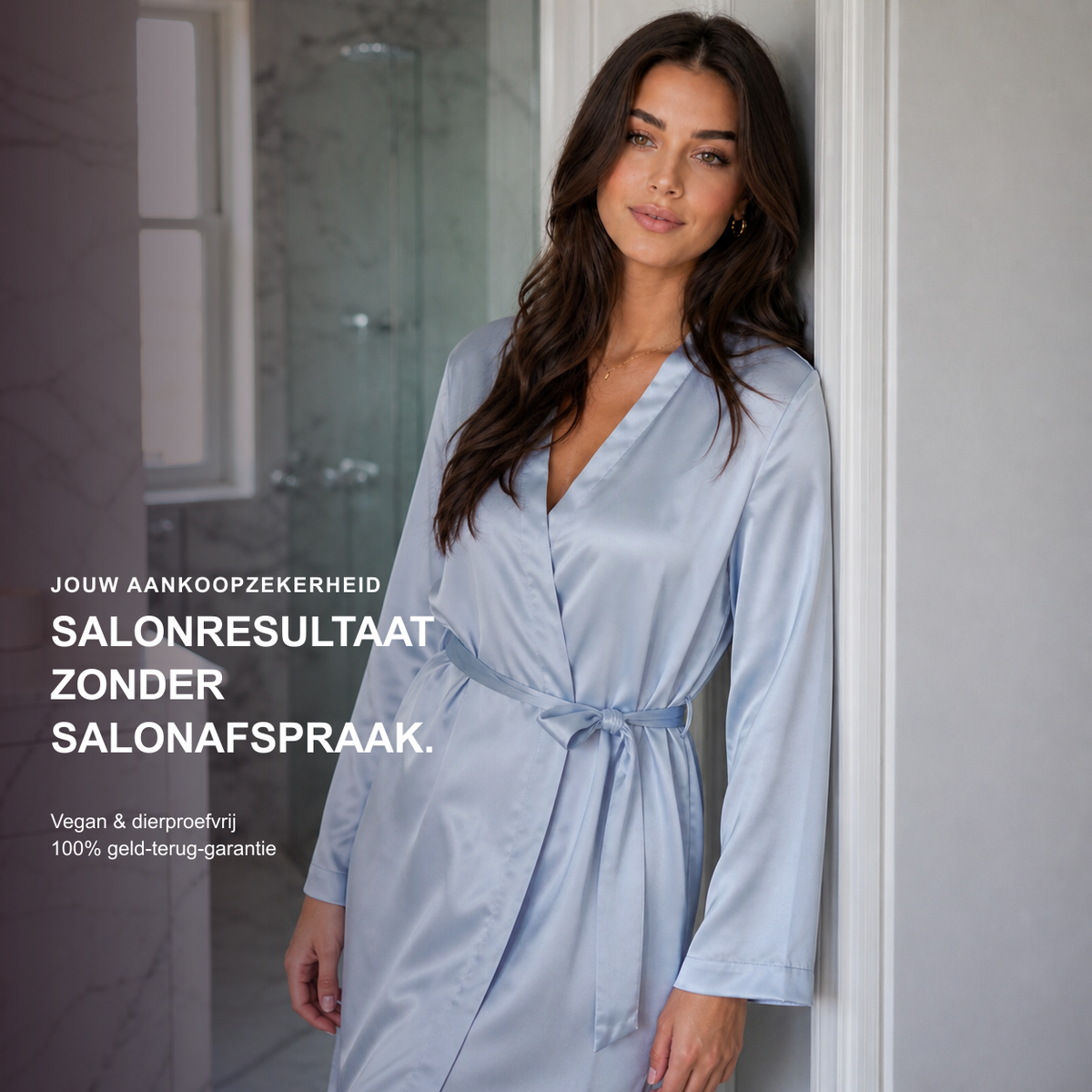 Model met verzorgde wimpers na de routine